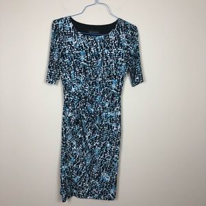 Connected Apparel | Blue Short Sleeve Midi Dress 6